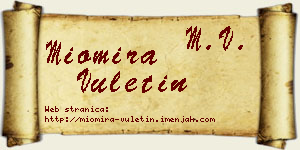 Miomira Vuletin vizit kartica